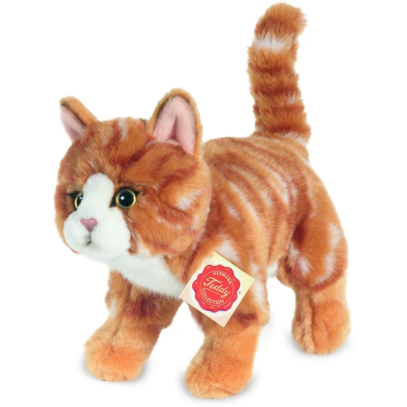 Teddy Hermann Oppreist Katt Rødstripet 20 cm