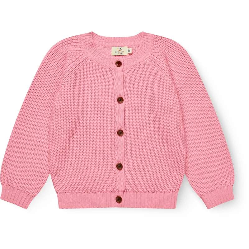 COPENHAGEN COLORS Pink Strikket Classic Rib Cardigan