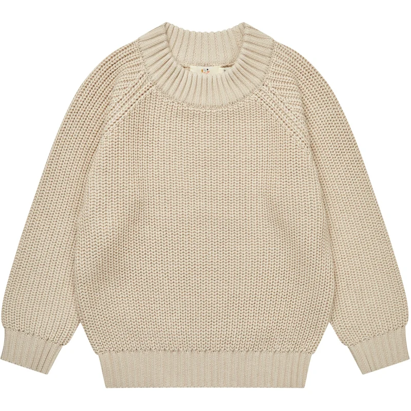 COPENHAGEN COLORS Sand Strikket Classic Rib Bluse