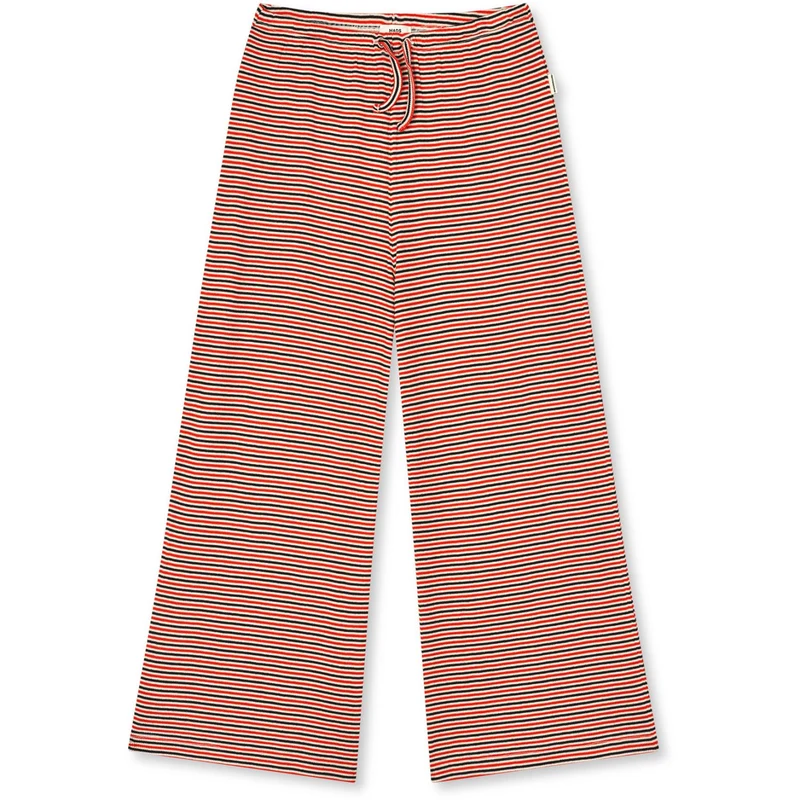 Mads Nørgaard Fiery Red/Vanilla Ice 2X2 Bomull Stripe Verona Bukser