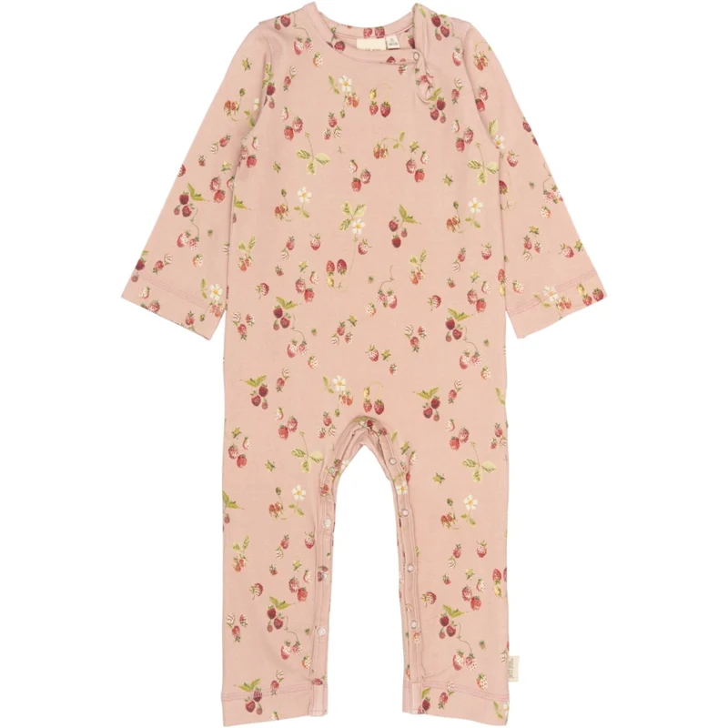 Petit Piao Misty Rose Strawberry AOP PPStar L_S Buksedrakt