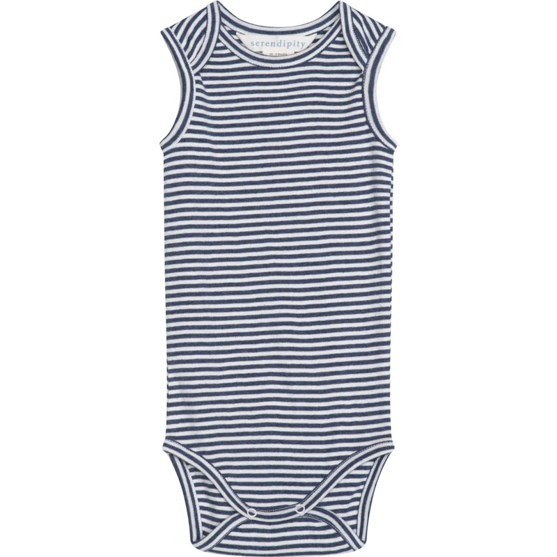 Serendipity Navy/Offwhite Baby Tank Stripe
