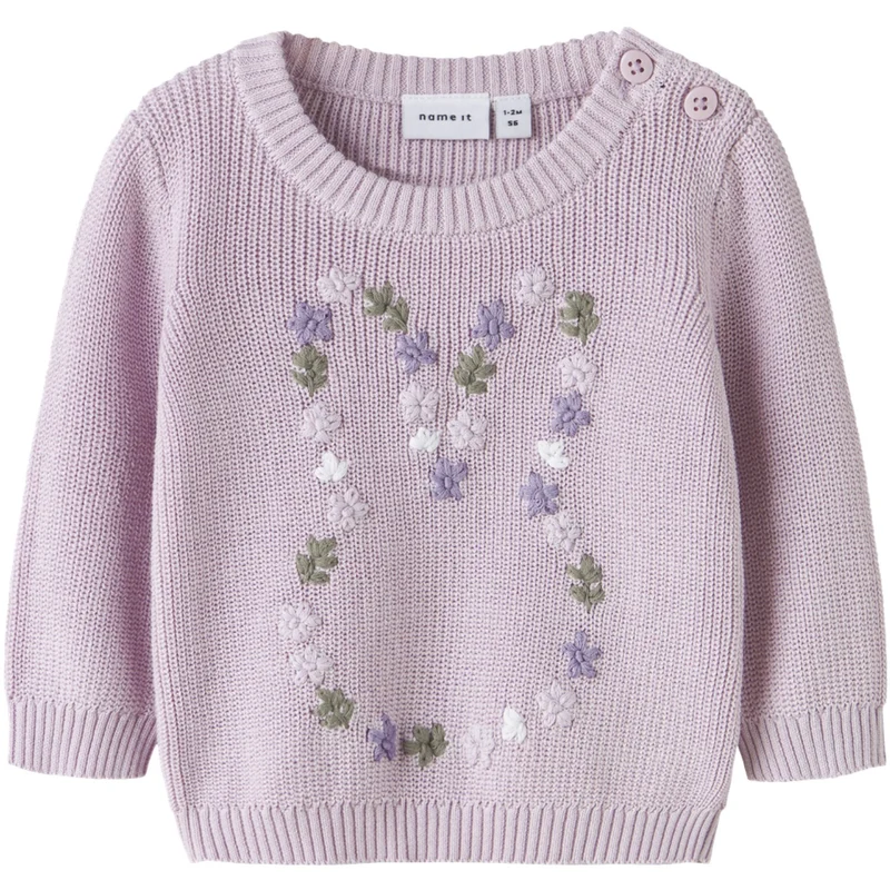 Name It Lavender Fog Nbfdetummi Ls Strikk