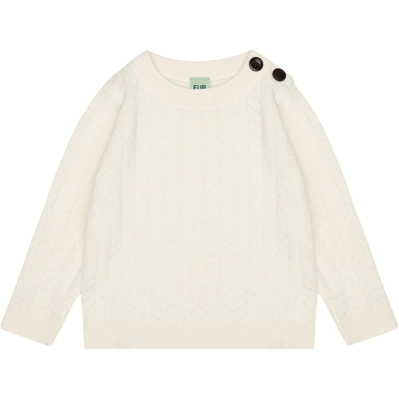 FUB Ecru Baby Zigzag Crew