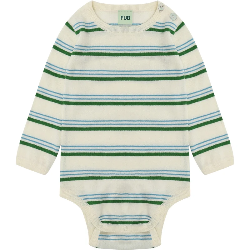 FUB Ecru/Pine Baby LS Body