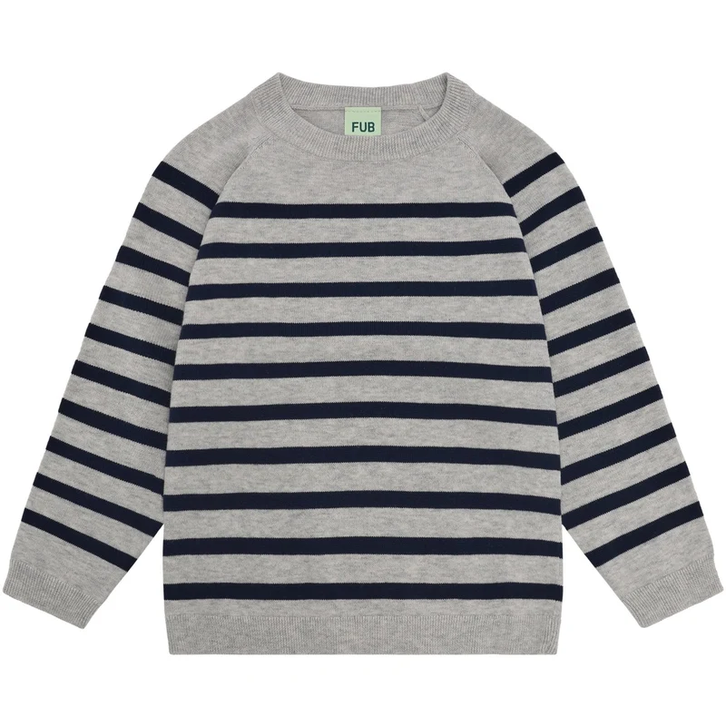 FUB Light Grey Melange/Dark Navy Crew