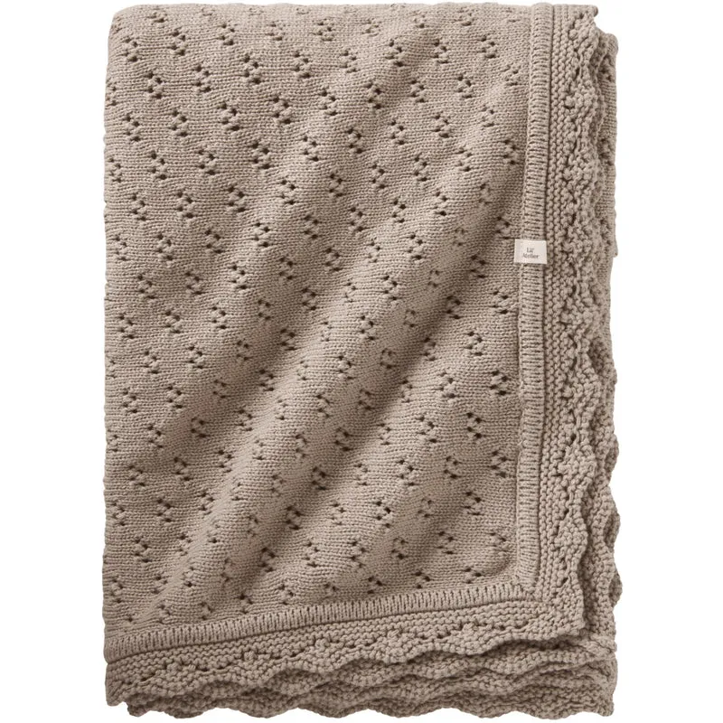 Lil'Atelier Oxford Tan Melange Nbnnilio Strikk Teppe Lil