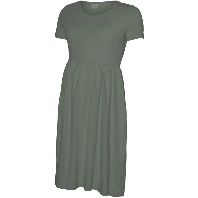 Mama;licious Agave Green Mlmia Ss Jrs Abk Skater Kjole Noos