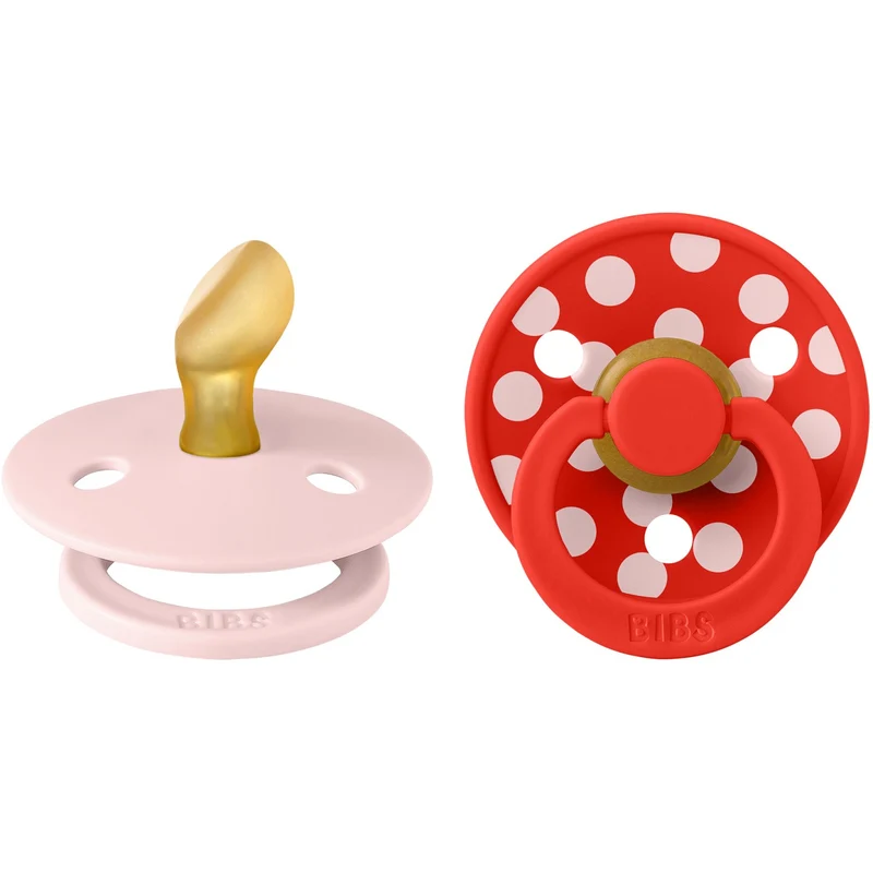 Bibs Blossom/Candy Apple Smokk Studio Colour 2-Pakning Polka Anatomical Latex