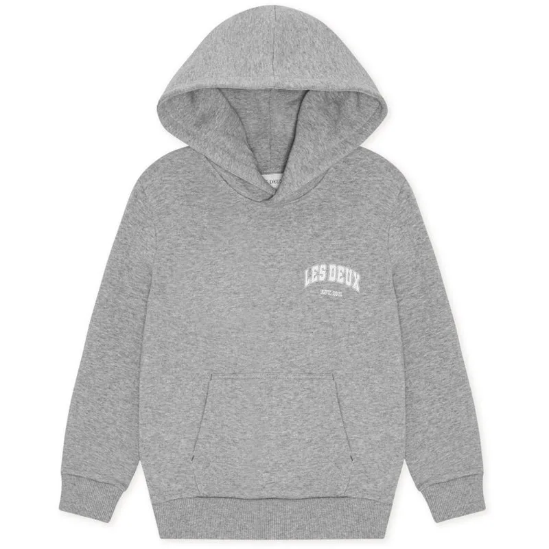 Les Deux Kids Grey Melange Hoop Hettegenser