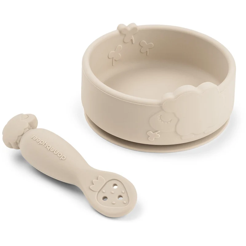 DonebyDeer Sheepy Sand Silikon Stick&Stay Skål & Babyske