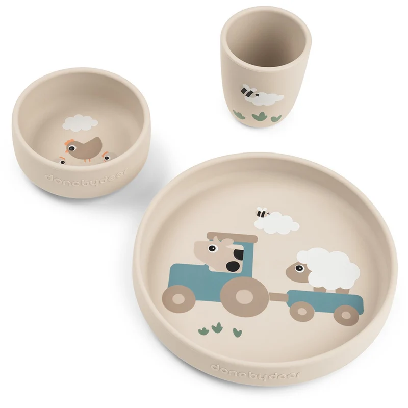 DonebyDeer Tiny Farm Sand Stick&Stay Spisestue Sett
