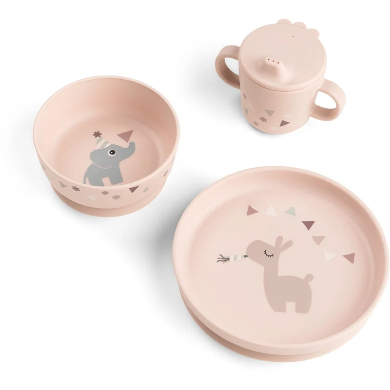 DonebyDeer Celebration Powder Foodie Spisestue Sett Med Sugekop