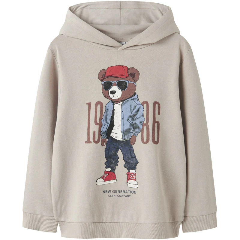 Name It Chateau Gray Nkmdobs Ls Nreg Sweat Wh Unb Box