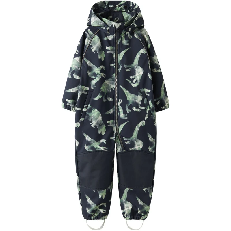 Name It Dark Sapphire Graphic Dino Nmmalfa08 Softshell Drakt Aop 1Fo Noos