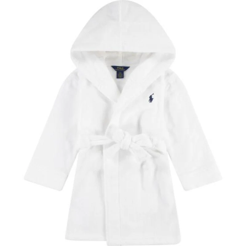 Polo Ralph Lauren White Hooded Plys Terry Bathrob