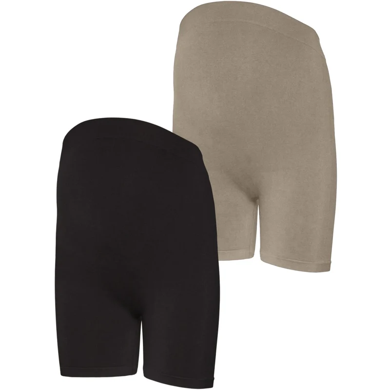 Mama;licious Silver Mink Black Mlamiya New Hotpants 2-Pakning Noos