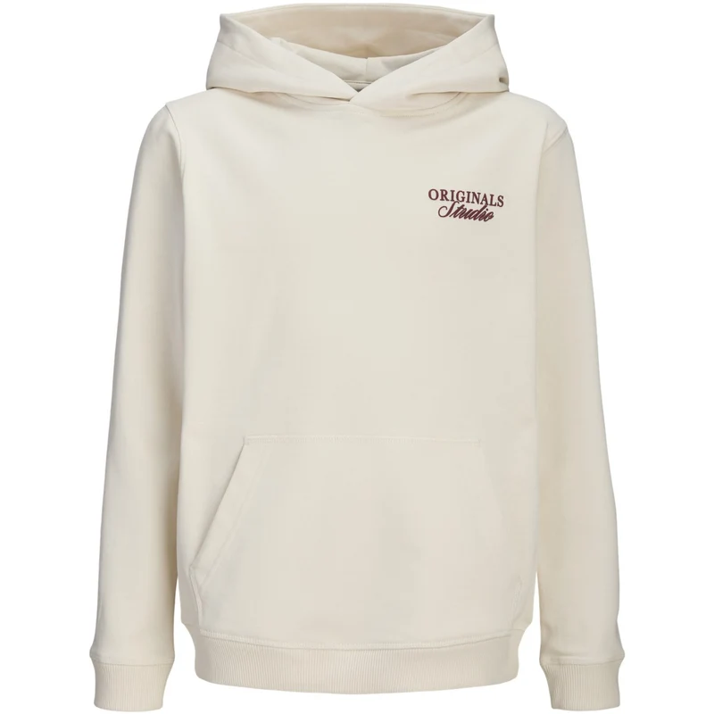 Jack & Jones Junior Antique White Jornorrebro Typo Back Sweat Hette Sn Jnr