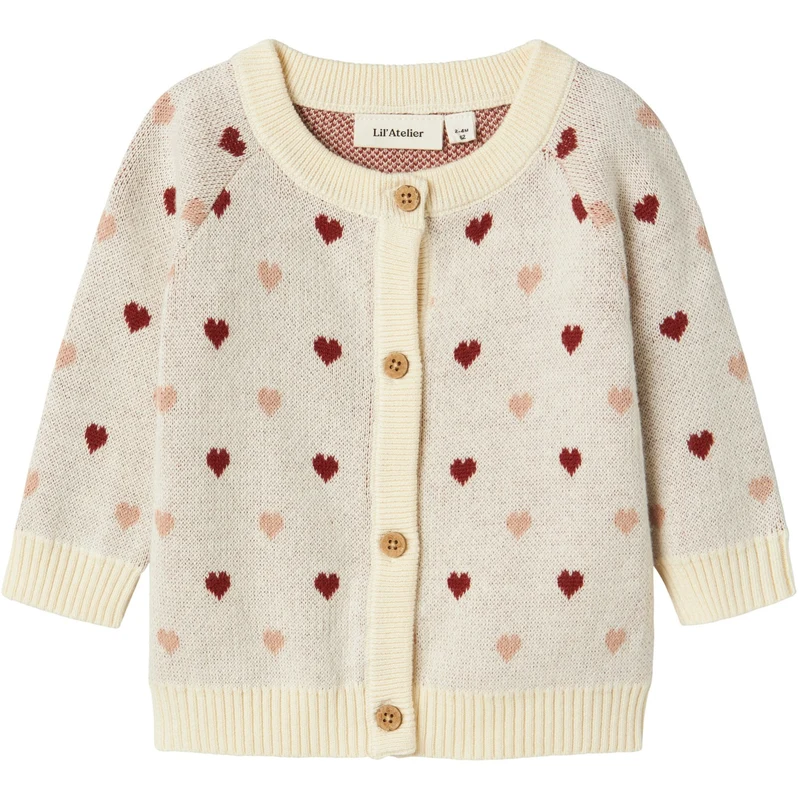 Lil'Atelier Turtledove Red Heart Nbfsaran Ls Strikk Card Heart Lil