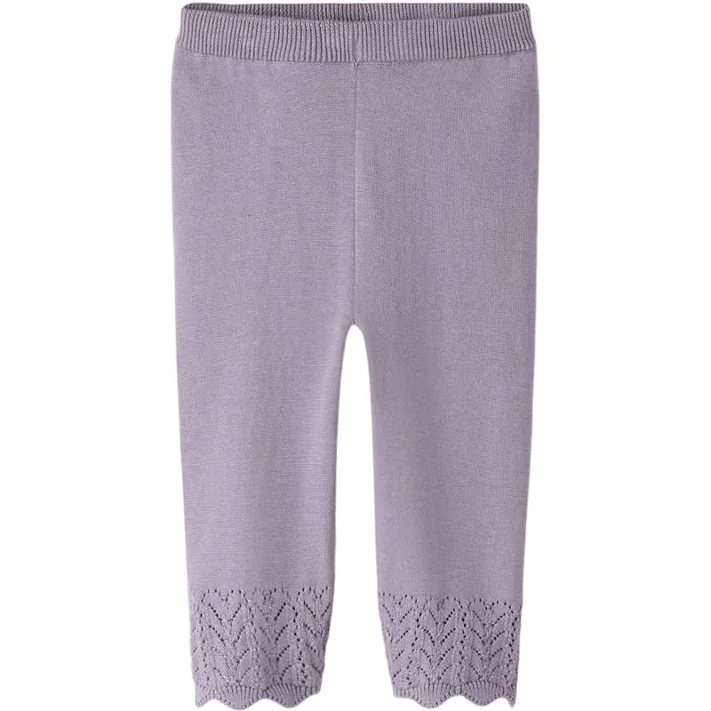 Name It Lavender Gray Nbfbrit Strikk Bukser