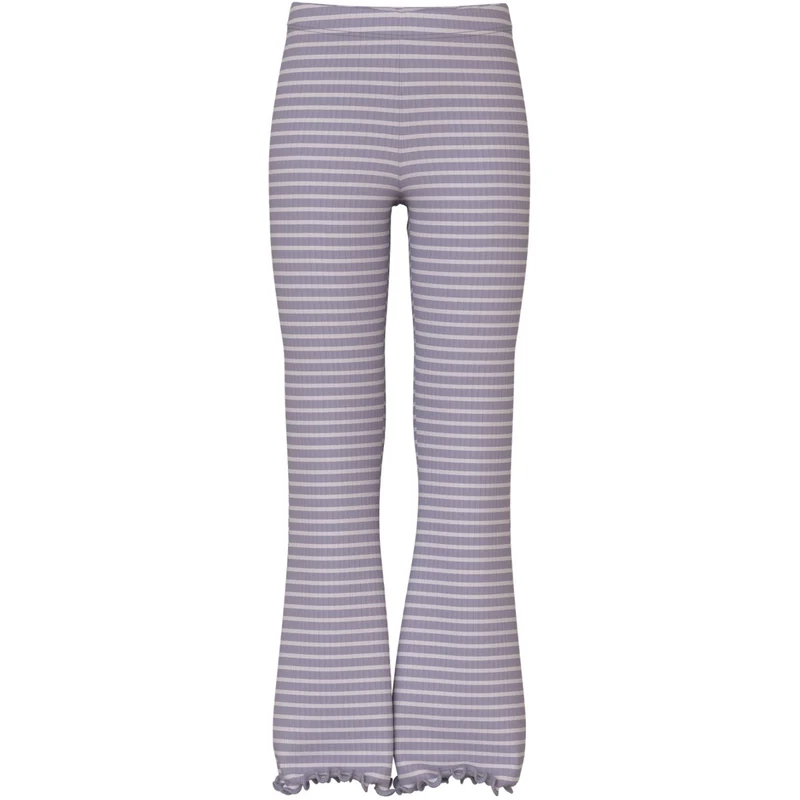 Name It Lavender Gray Lilac Marble Stripe Nkfvemma Flare Bukser