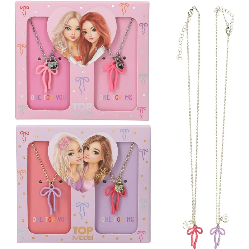 TOPModel BFF Necklace Sett Med Bue Assorteret