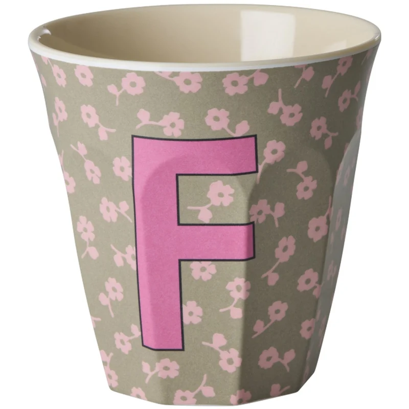 Rice Flowers Medium Melamin Kopp Med The Letter F
