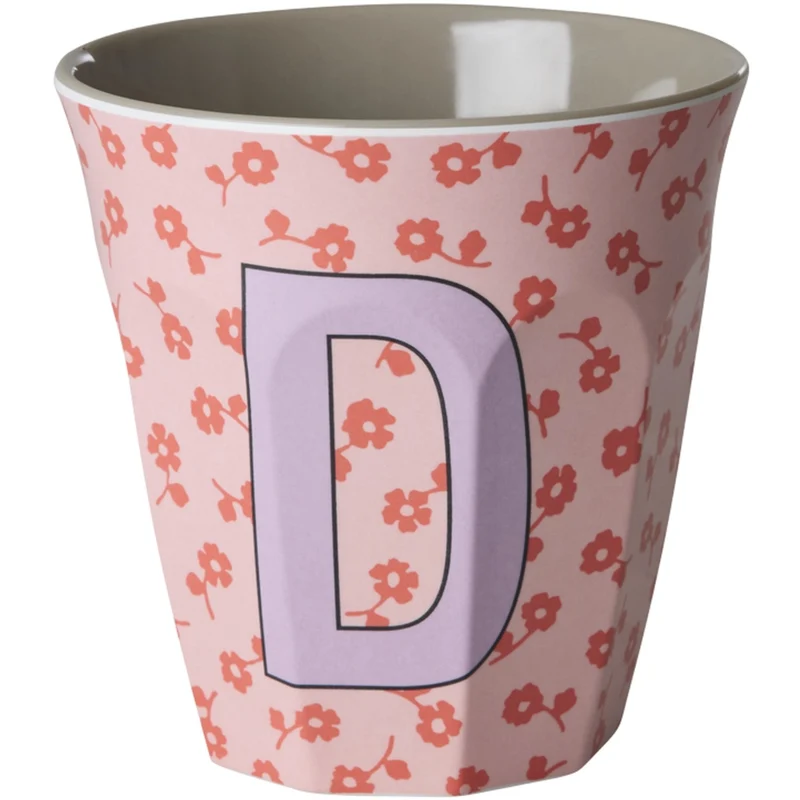 Rice Flowers Medium Melamin Kopp Med The Letter D