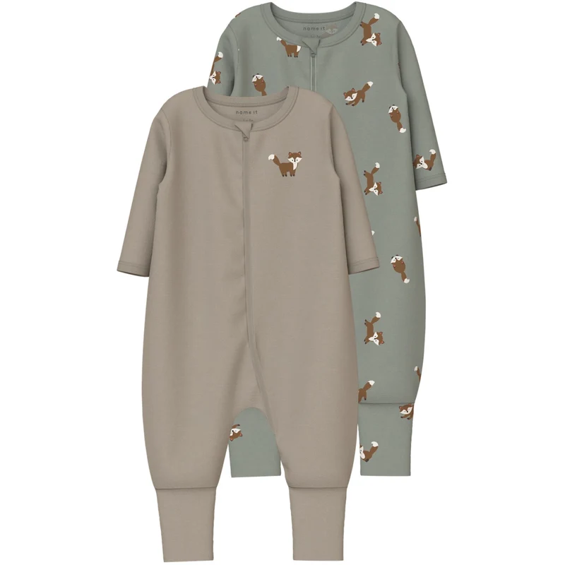 Name It Shadow Nbmnightsuit 2P Zip Ff Fox Noos