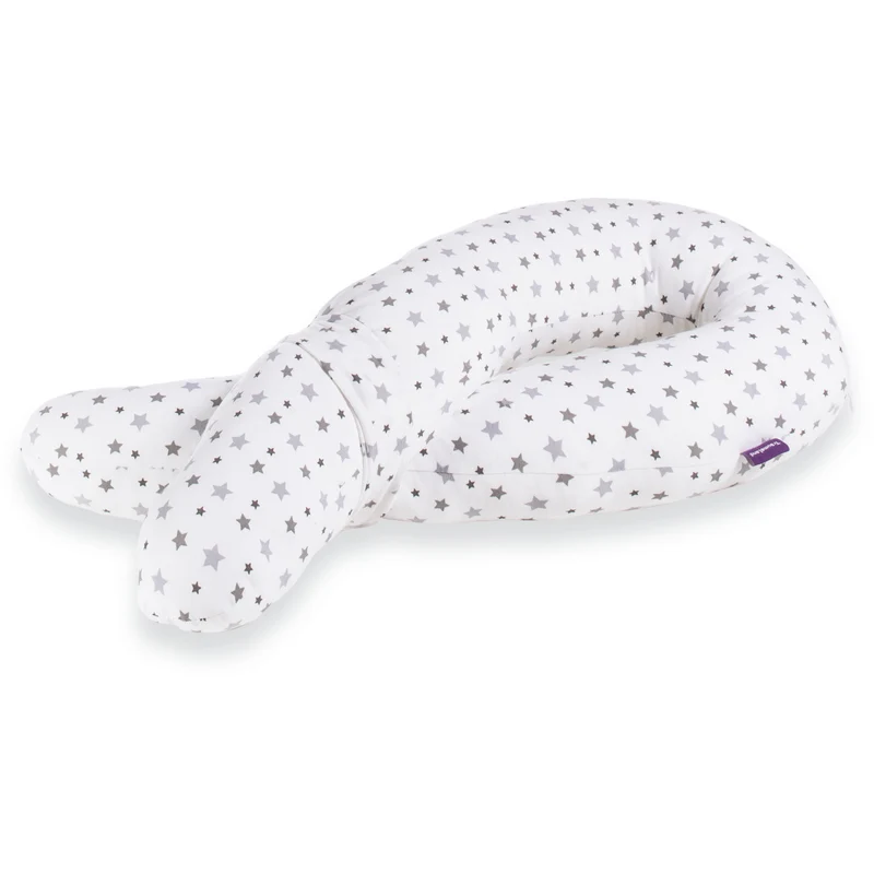 Träumeland White/Grey Cuddly Nest Grey Stars