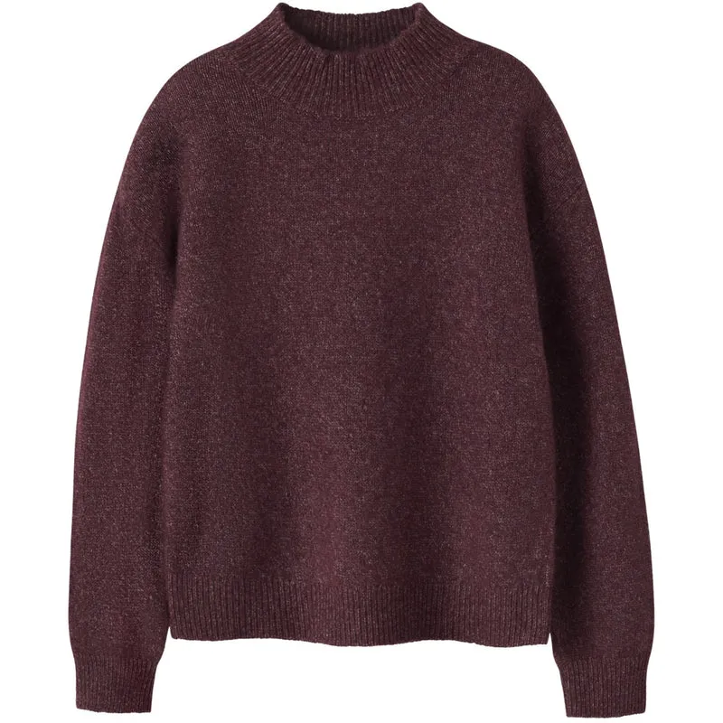 Name It Burgundy Nkfvemmie Ls Strikk