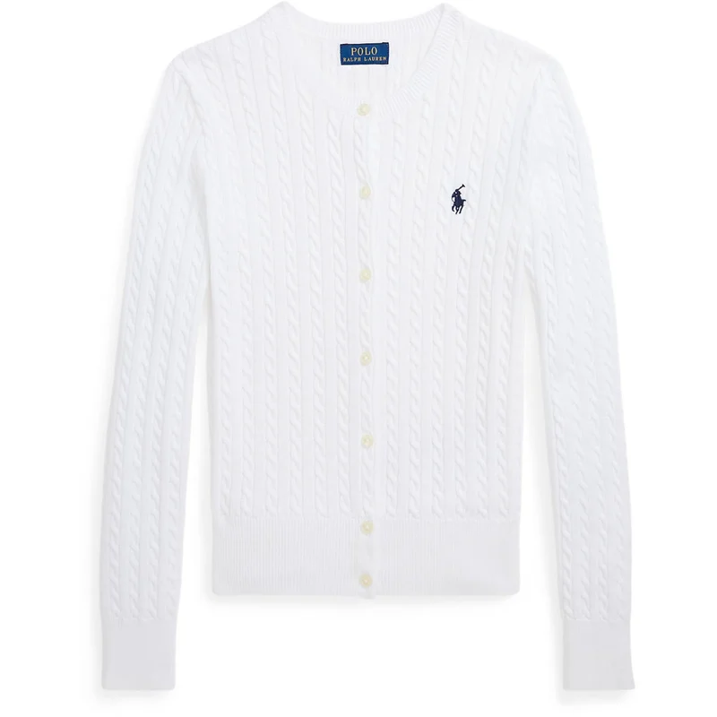 Polo Ralph Lauren Optic White W/ Navy Cardigan