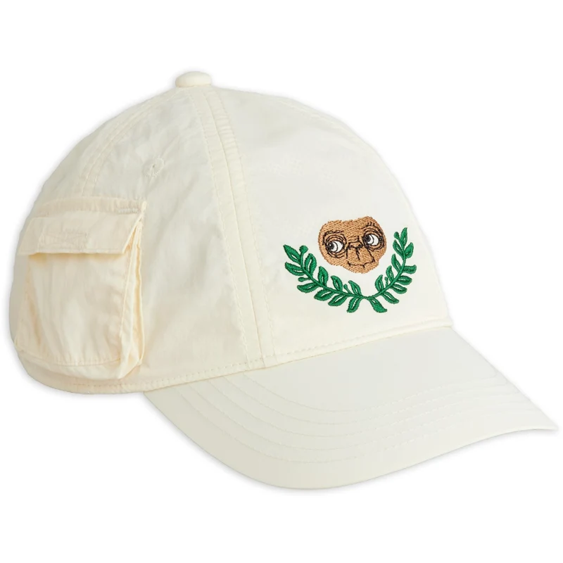Mini Rodini Off-white E.T Emb Nylon Pocket Caps