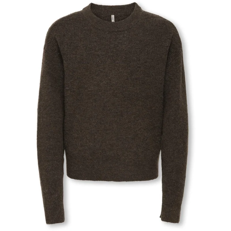 kids ONLY Black Coffee Melange Kogcamilla O-Neck L/S Pullover Knt