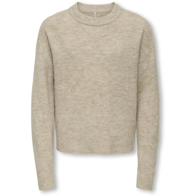 kids ONLY Pumice Stone Melange Kogcamilla O-Neck L/S Pullover Knt