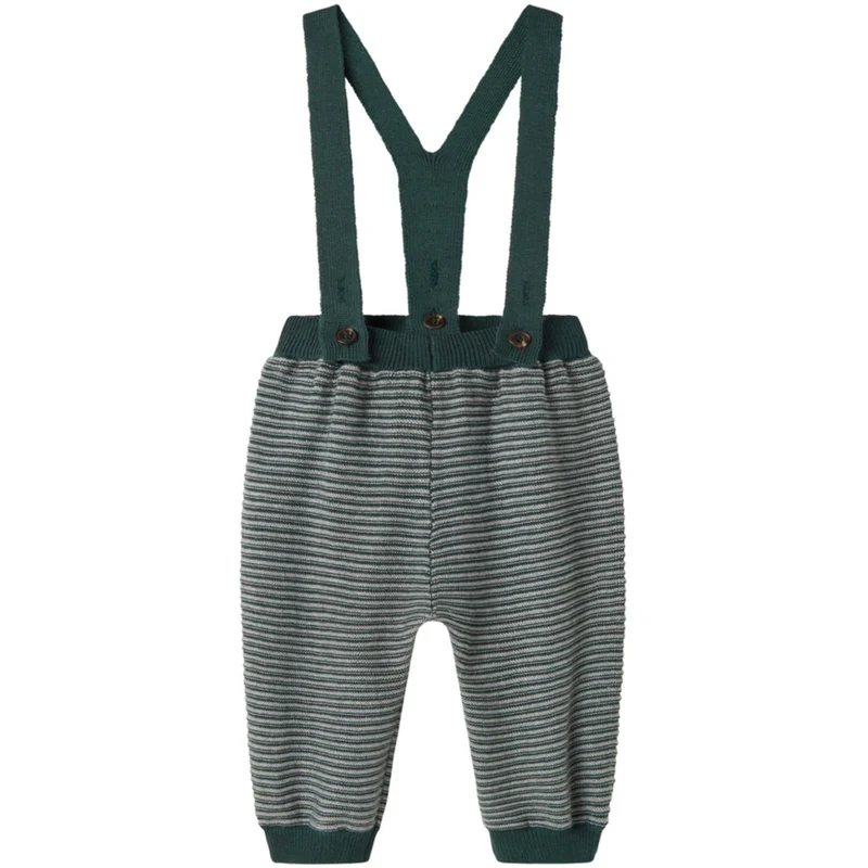 MarMar Cotton Rayon Knit Stripe Dark Leaf Stripe Perrin Bukser