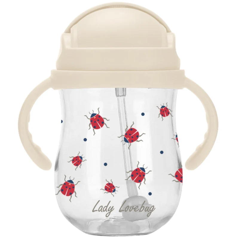 Vanilla COPENHAGEN Transparent Sugerør Flaske Tritan Ladybug 300 Ml