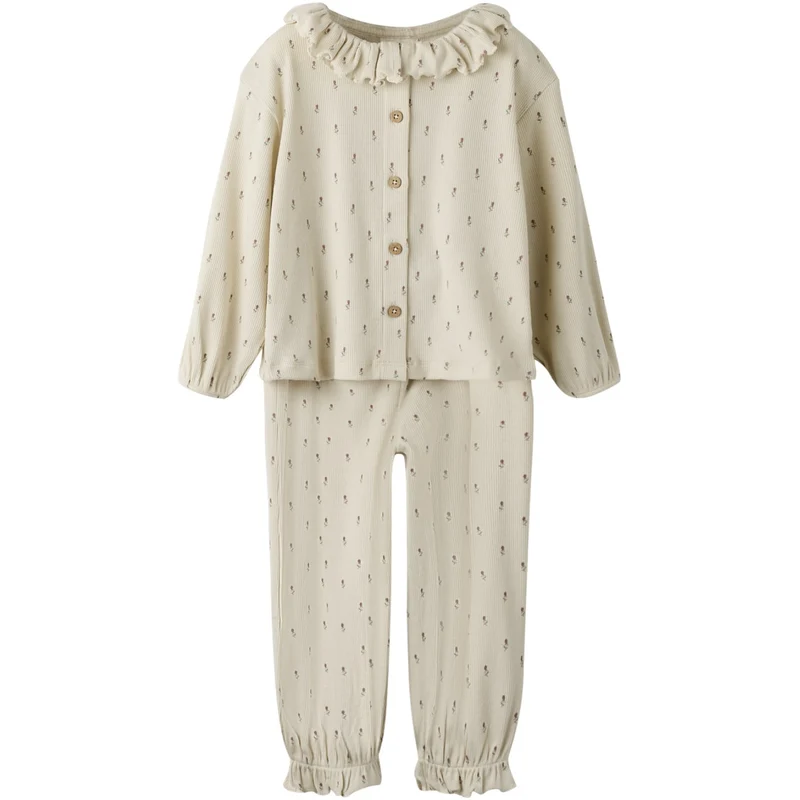 Lil'Atelier Turtledove Floral Nmfgago Rua Loose Night Sett Lil