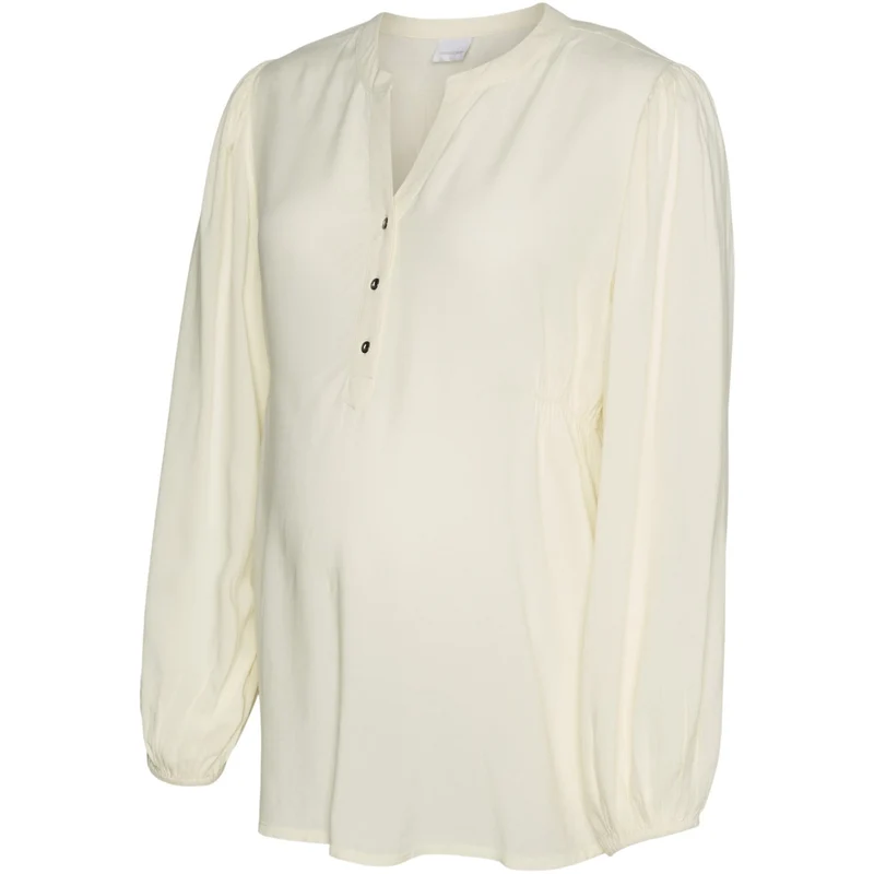 Mama;licious Birch Mlmercy Lia L/S Wo Topp 2F Noos