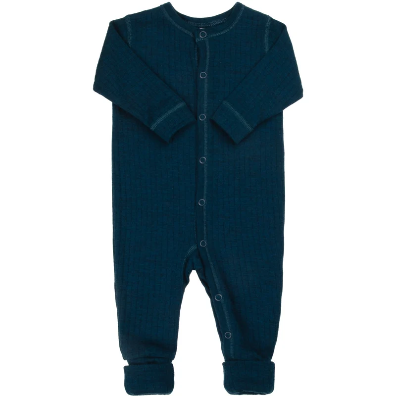 Joha Dark Turquoise Natt Drakt 2-i-1 Fødder