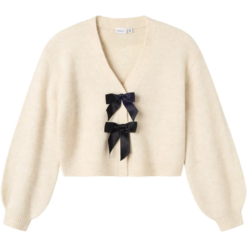 Name It Jet Stream Black Bow Nkfrina Ls Strikk Card