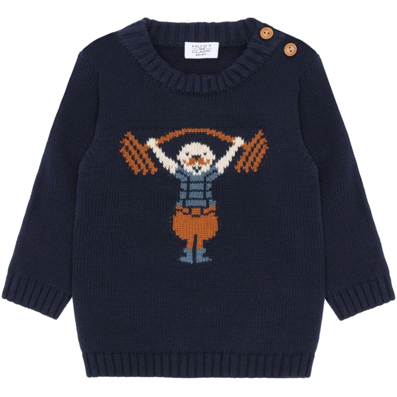 Hust & Claire More Navy Pilou Strong Man