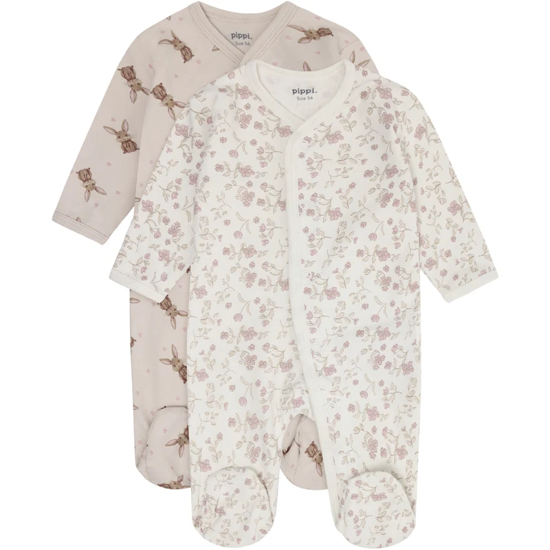 Pippi Violet Ice Natt Drakt W/F -Buttons 2-Pakning