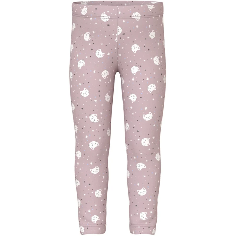 Name It Keepsake Lilac Yin Yang Cats Nmfdavina Aop Swe Leggings Bru