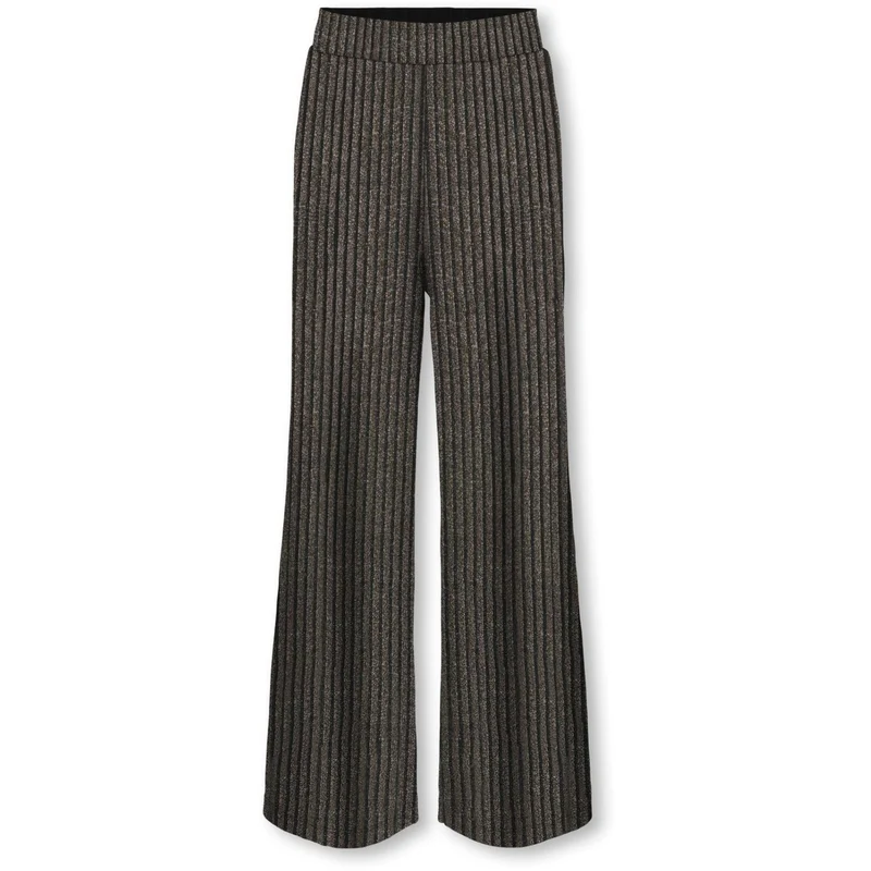 kids ONLY Black Lurex Light Gold/Silver/Wide Stripe Kogqueen Glitter Bukser Bf Jrs