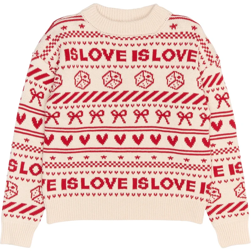 The New Gardenia AOP Raline Jacquard Pullover