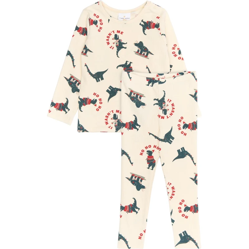 THE NEW Siblings Gardenia Dino AOP Holiday Rib Night Sett