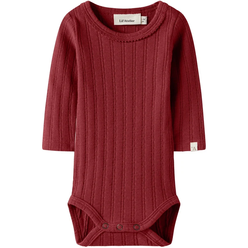 Lil'Atelier Red Dahlia Nbfrita Sig Ls Slim Body Lil