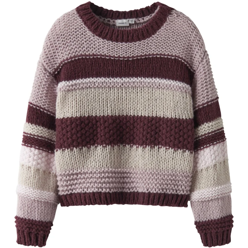 Name It Burgundy Nkfoline Ls Strikk