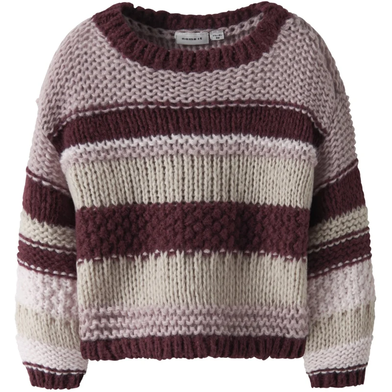 Name It Burgundy Nmfoline Ls Strikk